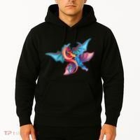 Red And Blue Flying Dragons Hoodie thumb 2