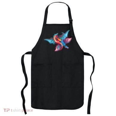 Red And Blue Flying Dragons Apron