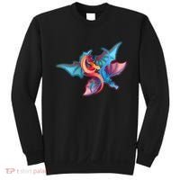 Red And Blue Flying Dragons Sweatshirt thumb 0