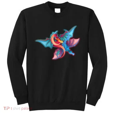 Red And Blue Flying Dragons Sweatshirt