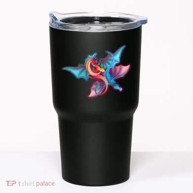 Red And Blue Flying Dragons Tumbler