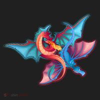 Red And Blue Flying Dragons Tumbler thumb 3
