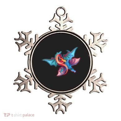 Red And Blue Flying Dragons Ornament