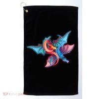 Red And Blue Flying Dragons Golf Towel thumb 0