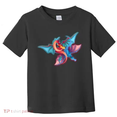 Red And Blue Flying Dragons Toddler T-Shirt