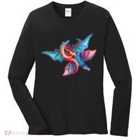 Red And Blue Flying Dragons Women's Long Sleeve Shirt thumb 0
