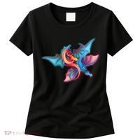 Red And Blue Flying Dragons Women's T-Shirt thumb 0