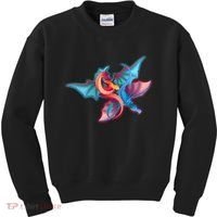 Red And Blue Flying Dragons Kids Sweatshirt thumb 0