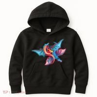 Red And Blue Flying Dragons Kids Hoodie thumb 0