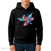 Red And Blue Flying Dragons Kids Hoodie thumb 4