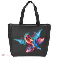 Red And Blue Flying Dragons Tote Bag thumb 0
