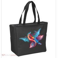 Red And Blue Flying Dragons Tote Bag thumb 2