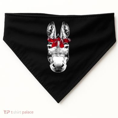 Red Bandanna Gangster Donkey USA-Made Doggie Bandana