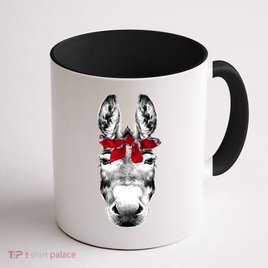 Red Bandanna Gangster Donkey Coffee Mug back