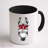 Red Bandanna Gangster Donkey Coffee Mug thumb 1