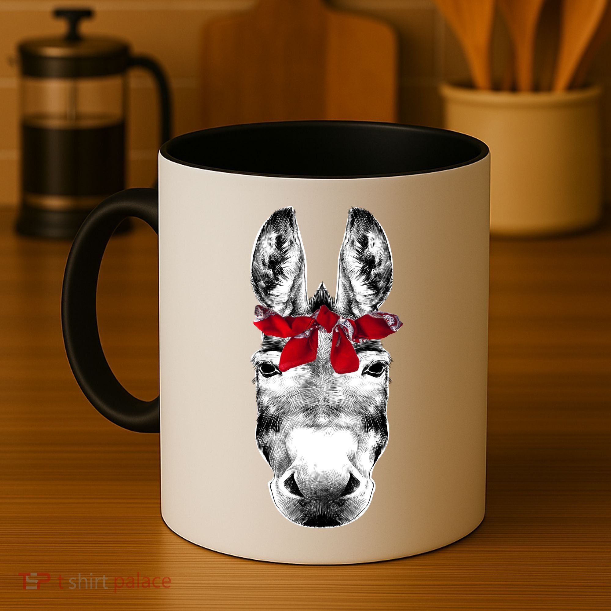 Red Bandanna Gangster Donkey Coffee Mug