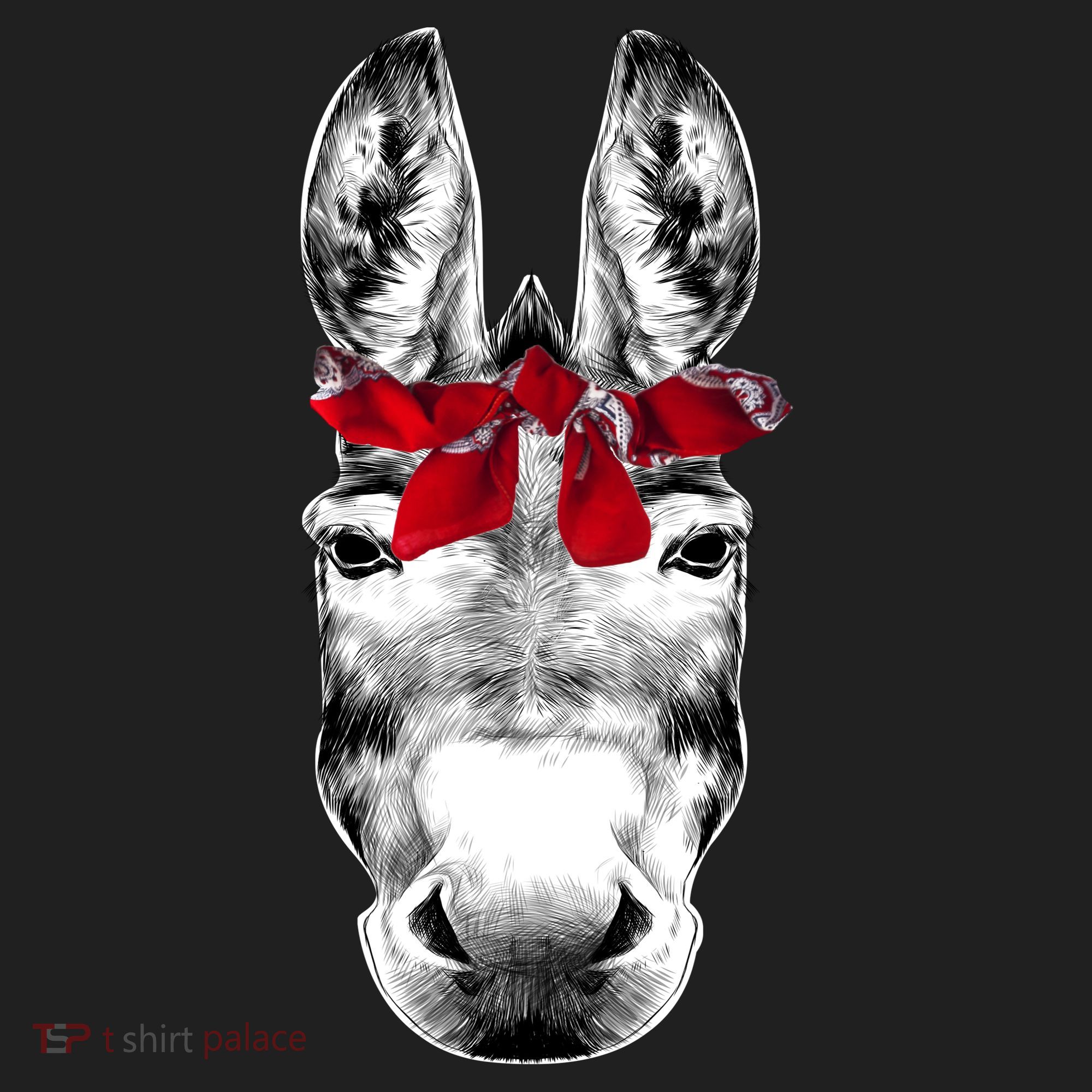Red Bandanna Gangster Donkey Beanie