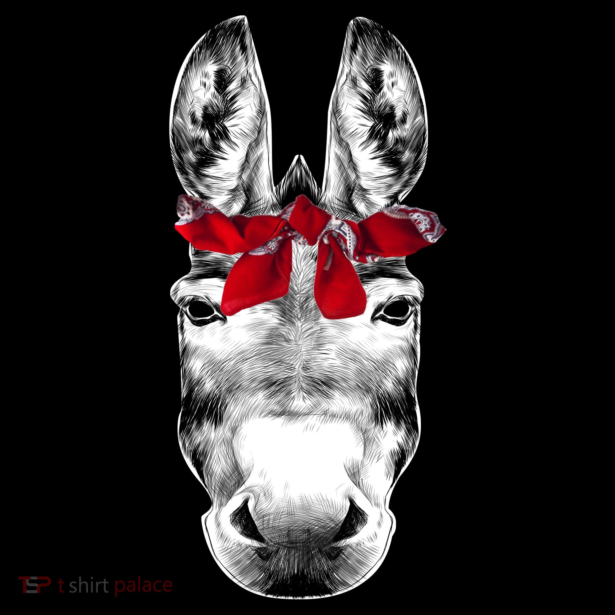 Red Bandanna Gangster Donkey Women's Hoodie