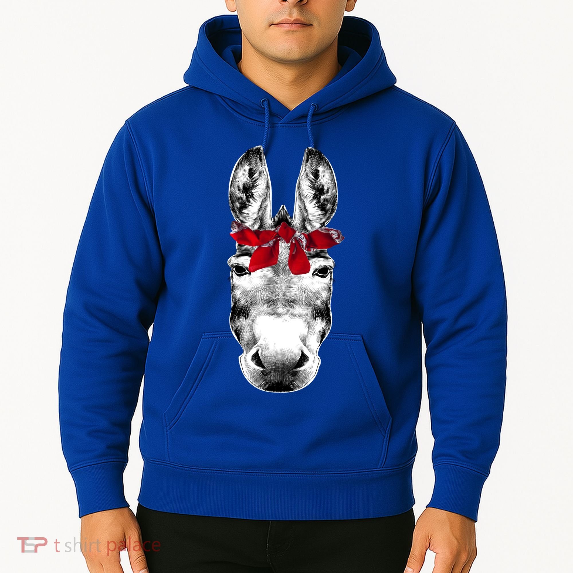 Red Bandanna Gangster Donkey Hoodie