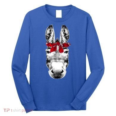 Red Bandanna Gangster Donkey Long Sleeve Shirt