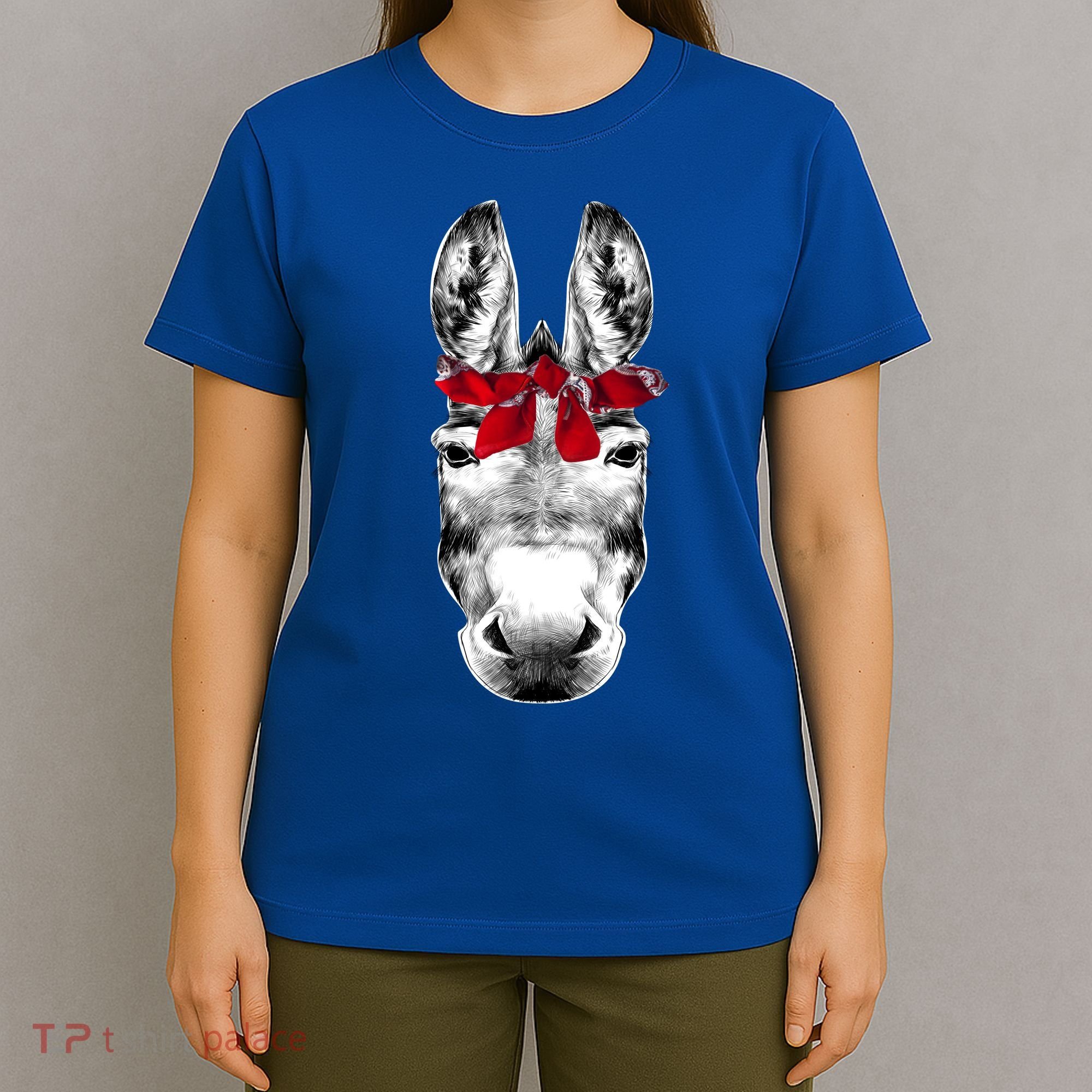 Red Bandanna Gangster Donkey T-Shirt
