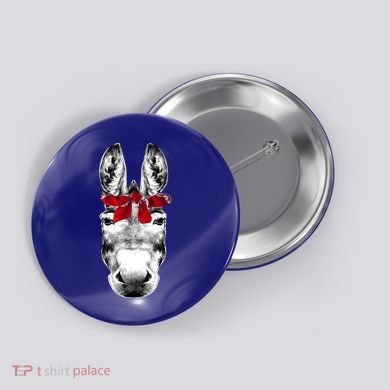Red Bandanna Gangster Donkey Button