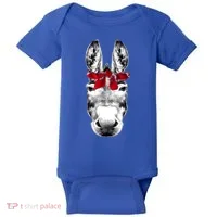 Red Bandanna Gangster Donkey Baby Bodysuit thumb 0