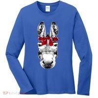 Red Bandanna Gangster Donkey Women's Long Sleeve Shirt thumb 0
