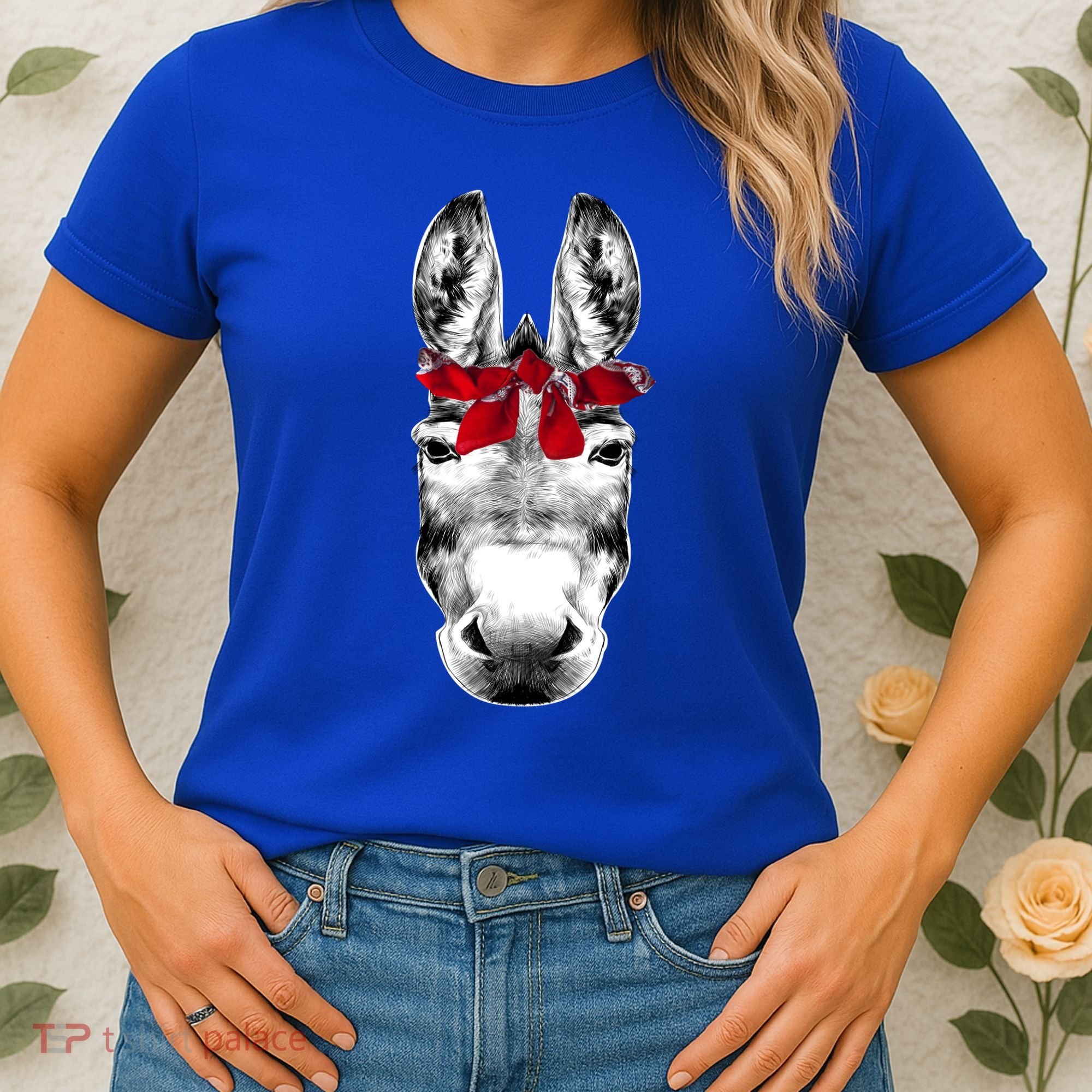 Red Bandanna Gangster Donkey Women's T-Shirt