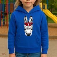 Red Bandanna Gangster Donkey Kids Hoodie thumb 3