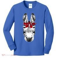 Red Bandanna Gangster Donkey Kids Long Sleeve Shirt thumb 0