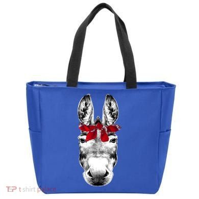 Red Bandanna Gangster Donkey Tote Bag