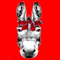 Red Bandanna Gangster Donkey Santa Hat thumb 1