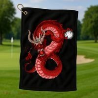 Red Dragon Golf Towel thumb 1