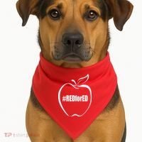 Red For Ed USA-Made Doggie Bandana thumb 1