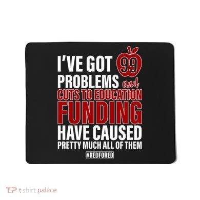 Red For Ed 99 Problems Mousepad