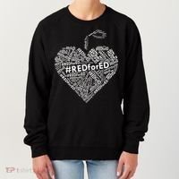 Red For Ed Apple Heart Women's Sweatshirt thumb 0