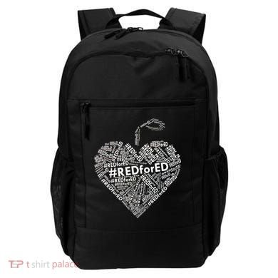 Red For Ed Apple Heart Backpack