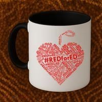 Red For Ed Apple Heart Coffee Mug thumb 2