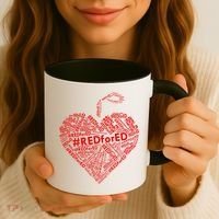 Red For Ed Apple Heart Coffee Mug thumb 3