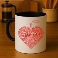 Red For Ed Apple Heart Coffee Mug thumb 4