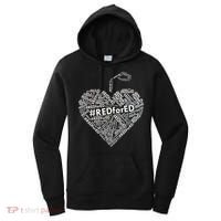 Red For Ed Apple Heart Women's Hoodie thumb 0