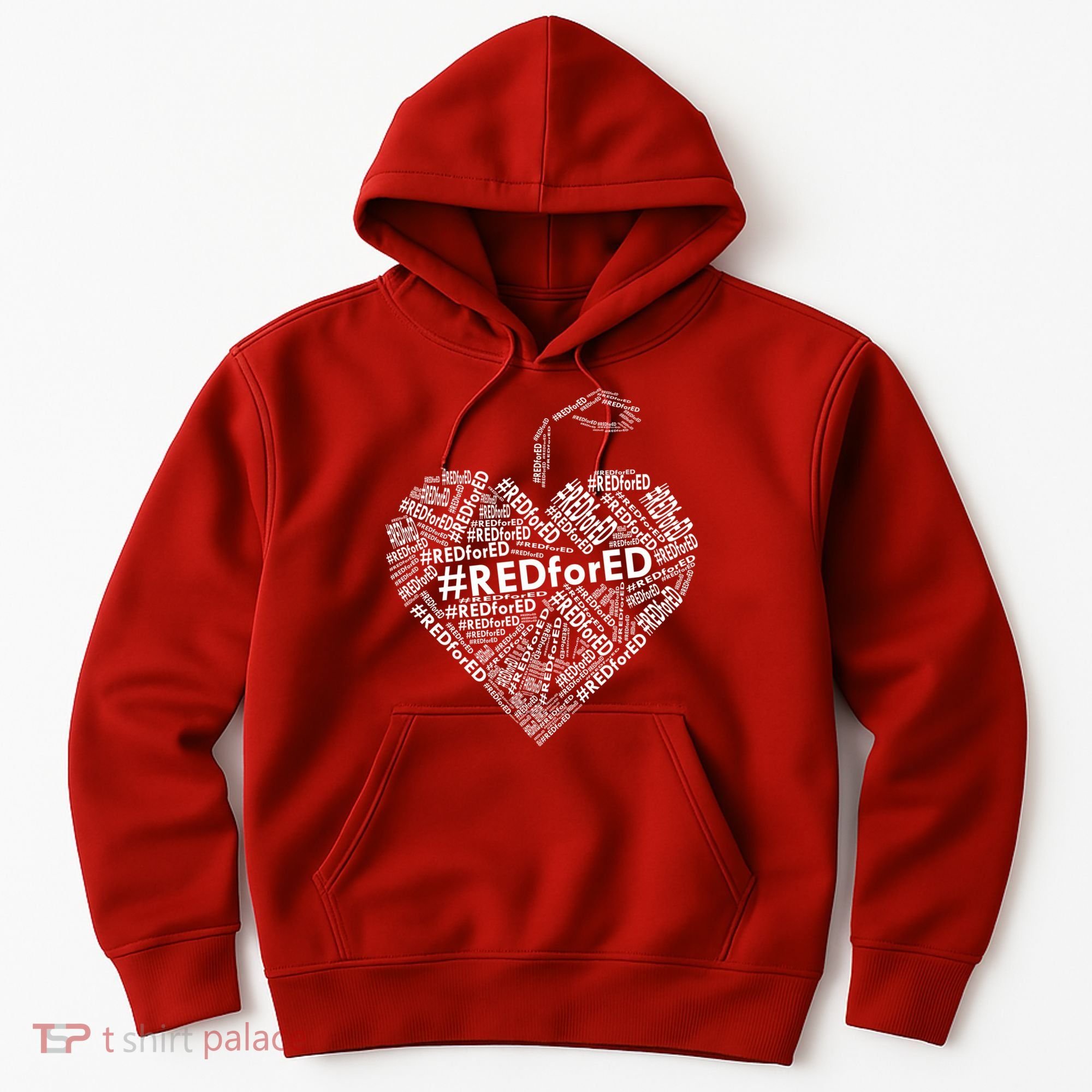 Red For Ed Apple Heart Hoodie