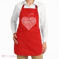 Red For Ed Apple Heart Apron thumb 2