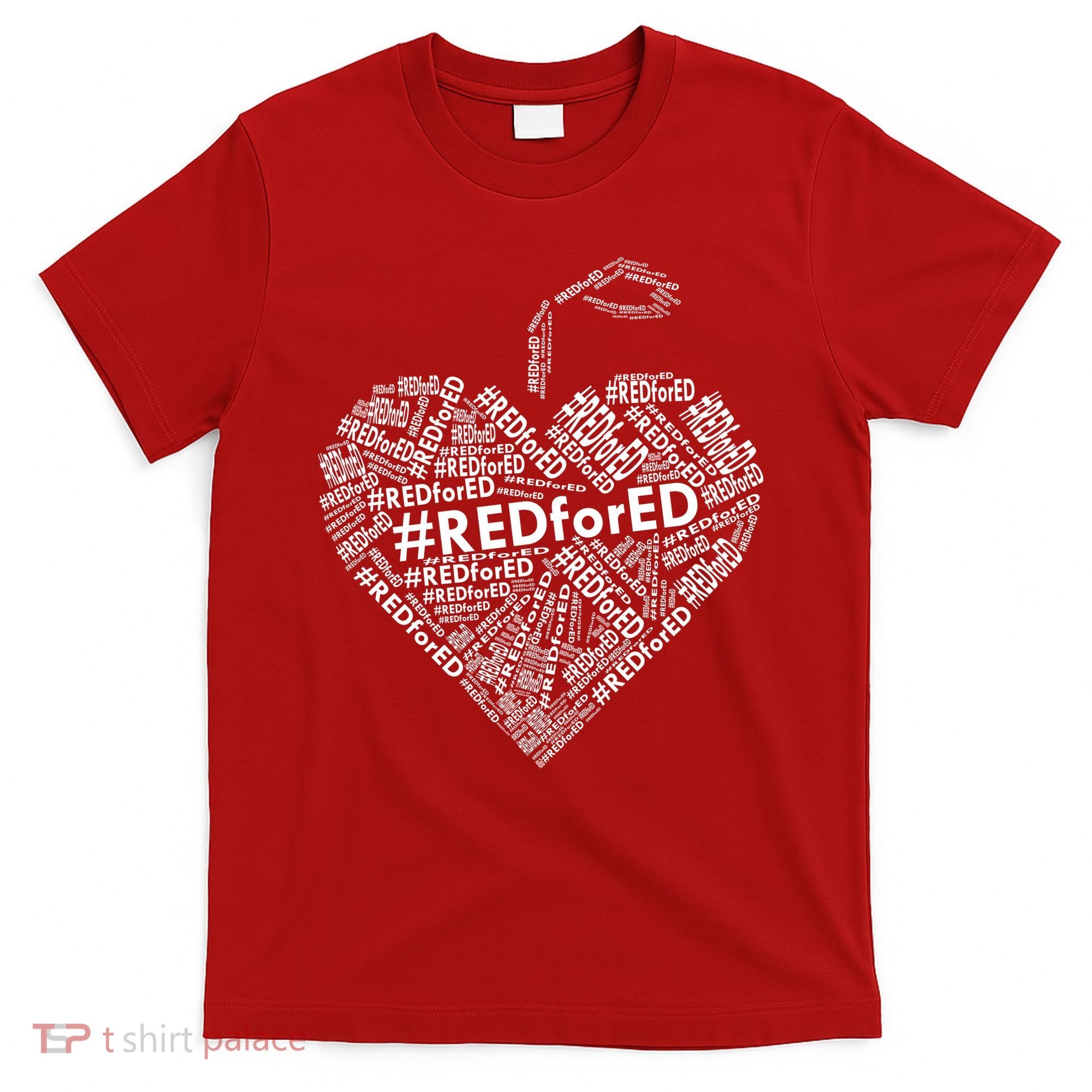 Red For Ed Apple Heart T-Shirt