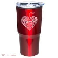 Red For Ed Apple Heart Tumbler thumb 0