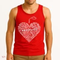 Red For Ed Apple Heart Tank Top thumb 3
