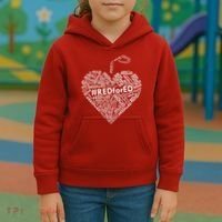 Red For Ed Apple Heart Kids Hoodie thumb 3