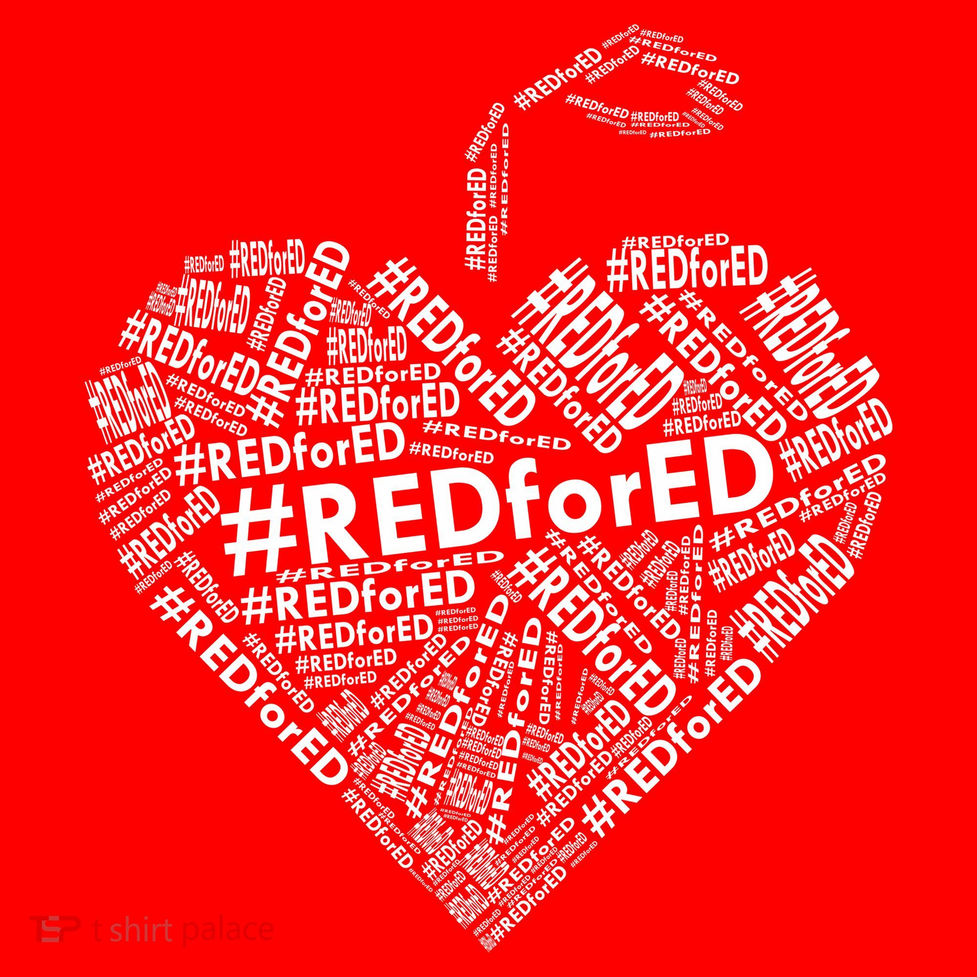 Red For Ed Apple Heart Kids T-Shirt