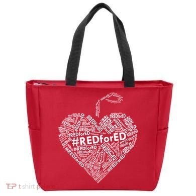 Red For Ed Apple Heart Tote Bag